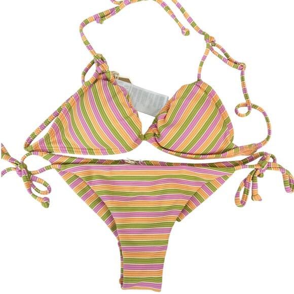 NWT Billabong Hightide Tanlines Two Piece Bikini Set Women’s Size M/10 - Picture 5 of 8